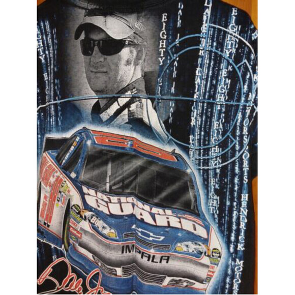 Vtg 2011 Chase Authentics Dale Earnhardt Jr. Matrix All Over Print Shirt Men M - Picture 10 of 10